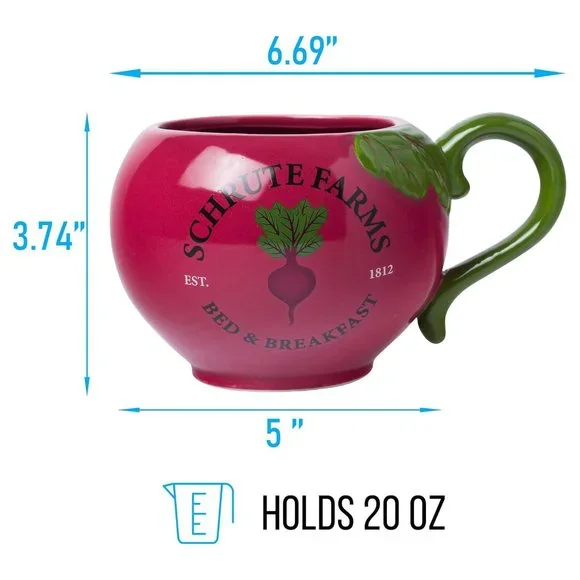 The Office Schrute Farms Beets Sculpted Ceramic 20oz Mug - Picture 7 of 12